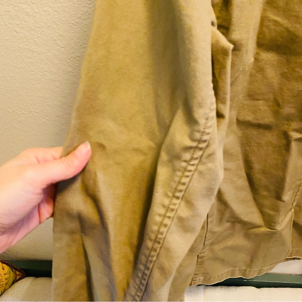 FOSSIL Distressed Tan Cotton Oversized Blazer - Picture 6 of 7